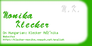 monika klecker business card